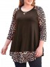 Leopard Sleeved Fashion Top 